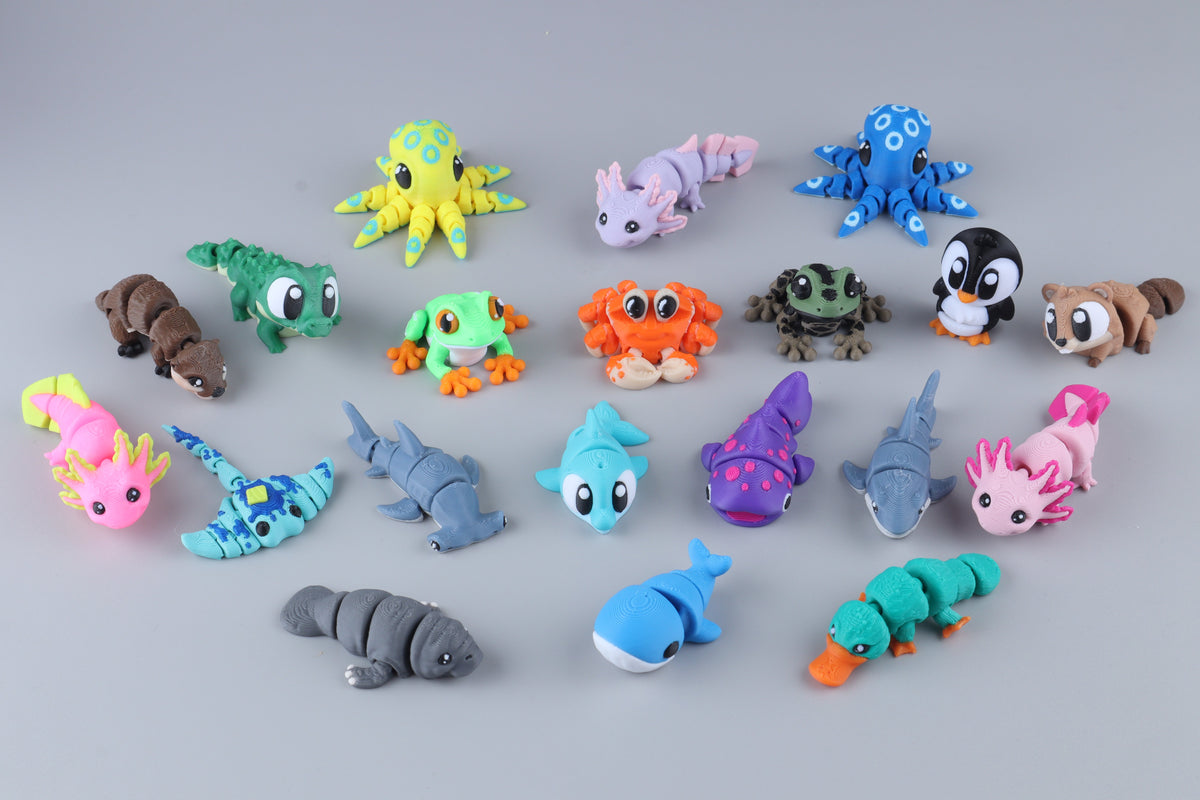 20 Mini Water Animal Fidgets – Ocean Friends Pack