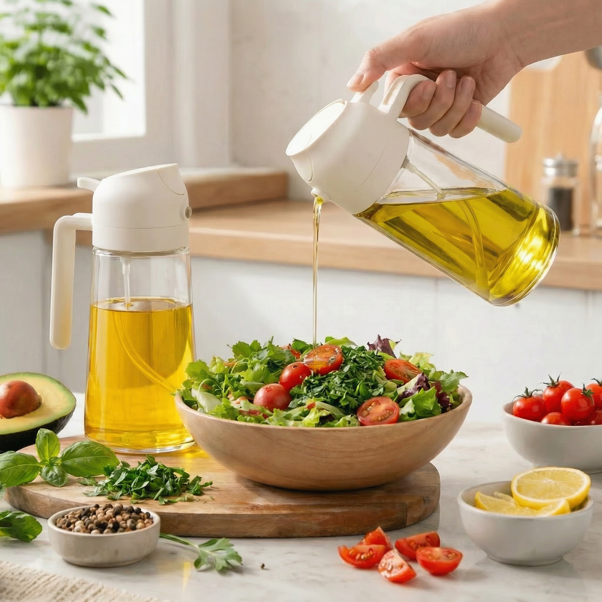 Everyday Glass Oil Sprayer & Dispenser — 2 Pack