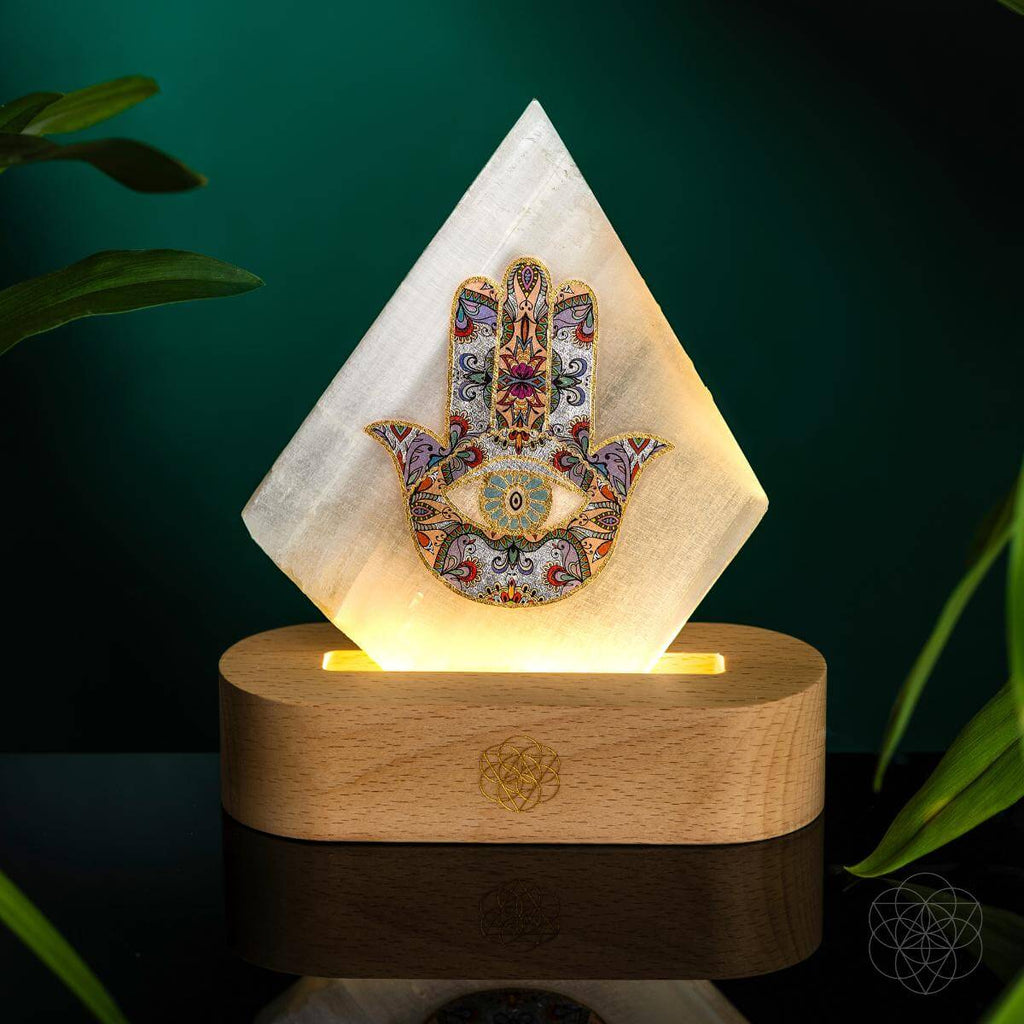 Aura Glow Selenite Mood Lamp