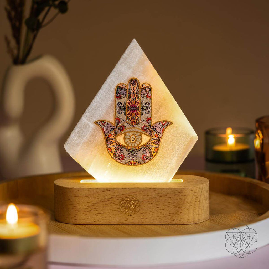 Aura Glow Selenite Mood Lamp