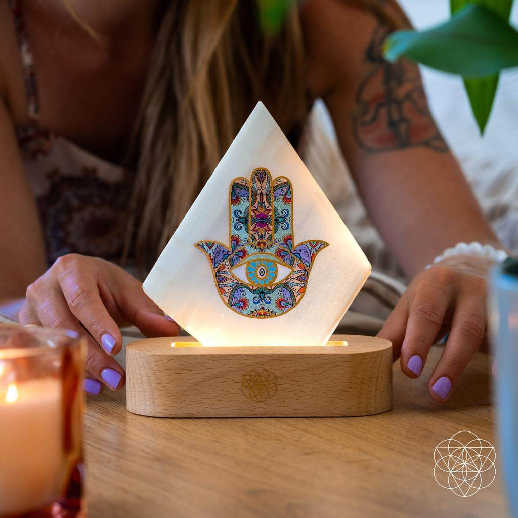 Aura Glow Selenite Mood Lamp