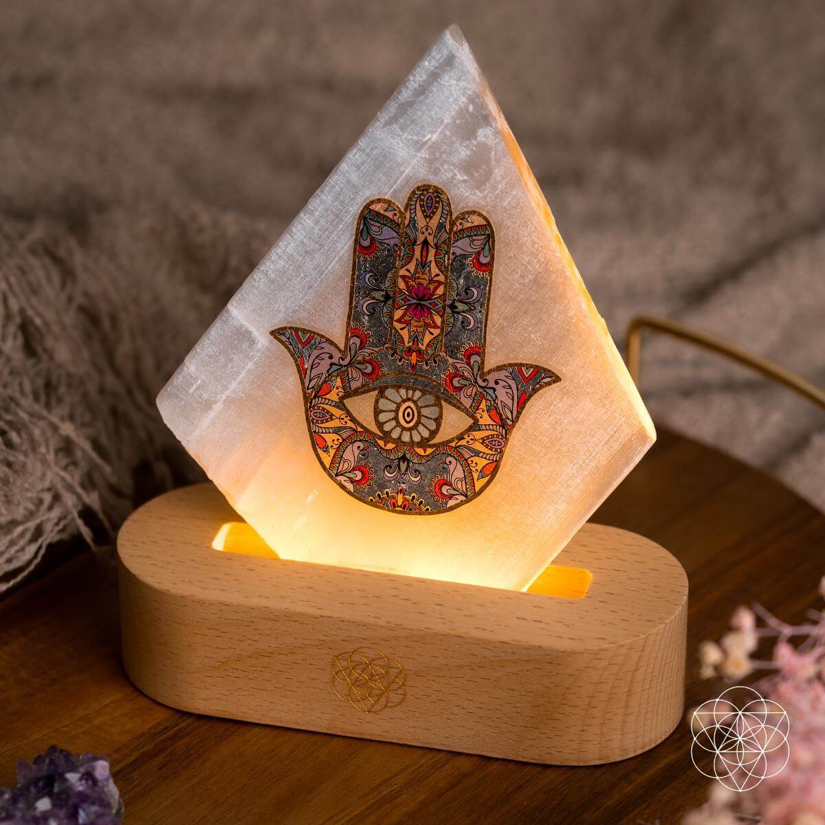 Aura Glow Selenite Mood Lamp